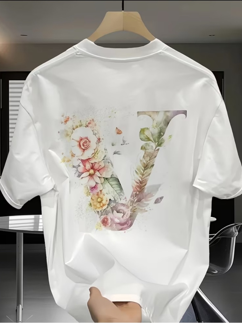 VLONE White Floral 'V' Graphic Dress Shirt